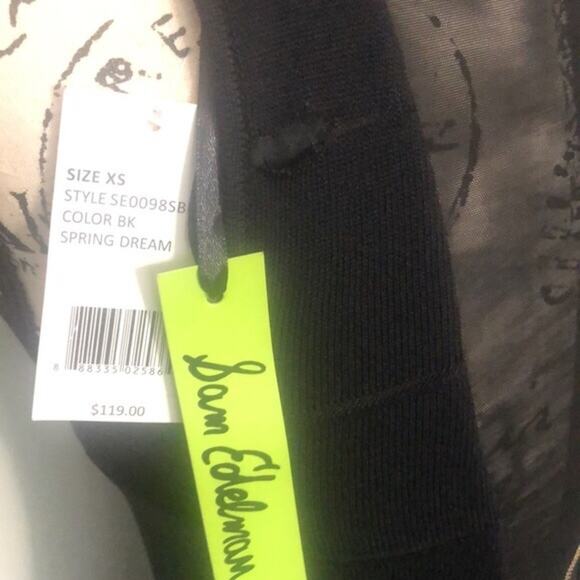 NWT! Sam Edelman Black Mesh Yoke Stripe Bodycon size XS - Picture 8 of 8